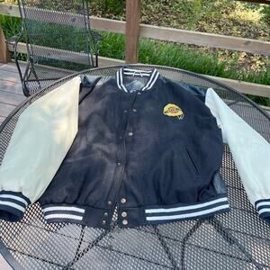 CHRYSLER VINTAGE Y2K 2004 LETTERMAN BOMBER JACKET MEN'S 2XL WOOL BLEND
